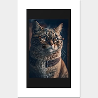 Cool portrait of a Cat Posters and Art